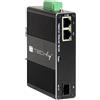 Techly Convertitore di rete Techly I-SWHUB 1021G Industriale Ethernet Gigabit Non Gestito 2xRJ45 a 1xSFP Nero [I-SWHUB 1021G]