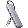 UGREEN Hub Ugreen 4in1 Usb-C 4 porte Usb 3.0 Grigio [64266]