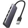 UGREEN Adattatore Usb Ugreen Hub Usb 4xUsb 3.0+micro Usb Grigio [64260]