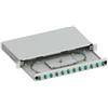 Techly Cassetto ottico Techly SBP-12LCOM3G 19'' con 12 prese e 24 cavi LC Duplex multimodale OM3 Grigio
