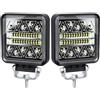 antom 2 Pcs Faro da Lavoro Led Quadrato 102W Faretti di Profondità Supplementari a Led per Trattore, Barca, Camper, Pick Up, Fuoristrada, Gokart