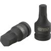 KS Tools 515.1591 3/8 Bussola per avvitatore a impulsi per viti a brugola, corta, 10 mm
