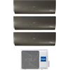 Haier Climatizzatore Trial Split Flexis Plus Black 15+15+15 Con 4U85S2SR5FA Inverter Wi-Fi Classe A++ ,