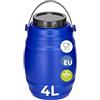 Garronda contenitore in plastica da 4 litri con coperchio, tanica acqua, piccolo bidone per acqua, scatola con coperchio perfetto per il trasporto sicuro e per la conservazione GD-0086, Blu