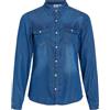 Vila Camicia da Donna Vibista Denim su-Noos, Denim Medio Blu 2., XS