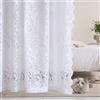 ALIGOGO Tende in pizzo, lunghezza 183 cm, stile shabby chic, tende in pizzo bianco per soggiorno/porta francese, stile vintage, con tasca per asta, 1 paio, 132 x 183 cm (larghezza x lunghezza),