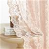 FOLKSIDE 2 tende in pizzo per soggiorno e camera da letto in stile vittoriano, con coulisse, traslucide, romantiche tende Paisley, decorazione per finestre Priscilla, 52x63
