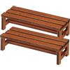 SUPVOX Set da 2 pezzi in miniatura per la casa delle bambole - Modello di una panca da parco e una sedia in legno in scala 1:12, accessori per mobili per la decorazione (marrone)