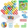 EduPlayte 64Pcs gioco per bambini, Tetra Tower, Gioco Della Torre di Stack Attack, Blocchi Costruzioni Puzzle Impilabile, Giocattolo Educativo Montessori, Giochi da Tavolo Regali Adulti e Bambini