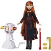 Disney Frozen Sister Styles Anna - Bambola alla moda con capelli rossi extra lunghi, strumento per intrecciare e fermagli per capelli, giocattolo per bambini dai 5 anni in su