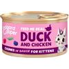 EDGARD & COOPER GATTO KITTEN BOCCONCINI IN SALSA ANATRA E POLLO DA 85 GR 85G