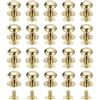 QUARKZMAN 10mm Vite a Testa Sferica Rivetti Bottone Nipplo, Confezione da 50 per Artigianato in Pelle Fai da Te Borsa Cintura, Dorato Chiaro