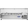 Atosa Vetrina Refrigerata Portacondimenti Atosa ESL3882-GR - Dim.1400x38 cm - 6 × GN1/3