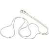 Silberschmuck - BG Collana in argento, catena a serpente, lunghezza 50 cm, diametro 1,0 mm, in argento Sterling 925, accessorio per gioielli