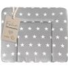 roba Materassino per Fasciatoio Little Stars - 85 x 75 cm - Morbido - Senza Ftalati - con Bordi Rialzati - Cotone Biologico - Impermeabile e Antimacchia - Grigio