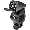 Lampa 38828 Usb-Fix Trek, doppio caricatore usb resistente all'acqua, fissaggio a manubrio - Ultra Fast Charge - 5400 mA - 12/24V