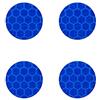 4R Quattroerre.it Quattroerre 4071 Adesivi Rifrangenti Cerchi Diamond Refractive Flat, Blu, Set di 4