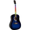 EKO GUITARS-RANGER BLUE SBT VISUAL NOTE, Chitarra Acustica Dreadnought Visual Note, Top in Abete, Fasce e Fondo in Linden, Lamina LED Visual Note che si interfaccia con l'APP dedicata, Colore Blue