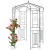 Relaxdays Padiglione da Giardino in Metallo per Rose, Sostegno per Piante Rampicanti, HLP 250x160x160 cm, Colore Verde