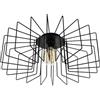 Eglo lampada da soffitto Tremedal, lampada da soffitto a 1 fiamma in | acciaio, lampada per soggiorno nera, lampada da cucina, lampada per corridoio con portalampada E27