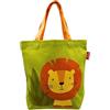 Dekohelden24 Shopper Bambini/Mini Borsa con Manico, Motivo: Leone con Scritta - Bassa 100% Cotone, Dimensioni: Altezza x Larghezza ca. 21 x 24 cm, 21 cm