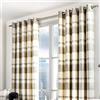 Fusion Dreams 'n' Drapes Federa Fusion - Balmoral Check, Tessuto, Natural, Curtains: 66 Width x 72 Drop (168 x 183cm)