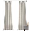 Lush Decor - Coppia di tende a pannello in iuta con passanti annodati, 114 x 213 cm (larghezza x lunghezza), lino chiaro