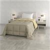 MB HOME ITALY Trapunta invernale DoubleFace Singola ELEGANT, Made in Italy - Piumino Reversibile Bicolore in Morbida Microfibra 300gr/mq - Piumone Lavabile in Lavatrice Tortora/Panna