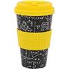 IDRINK®- Tazza in RPET per Caffé con Tappo in Silicone Apribile, Facile da Portare 435 ml, Mug Takeaway Plastica Riciclata 8.7 x 8.7 x 15 cm Ergonomica 435 ml (MATH)