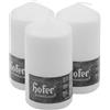 Hofer Candele Grandi Bianche a Colonna - 8 x 15 cm - Set di 3 Candele Decorative Cilindriche - Colore Bianco - Lunga Durata di 60 Ore - Cera Antigoccia - Non Profumate - Qualità RAL
