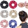 SZZETK 6 Pezzi Scrunchie con Tasca con Cerniera Nascosta, Elastici in Raso, Elastici Capelli in Morbida Seta,Fascetta per Capelli con Tasca Nascosta Accessori,per Donne e Ragazze Accessori per Capelli