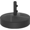 Outsunny Base per Ombrellone Riempibile con Acqua 25kg/Sabbia a 30 kg, per Pali di Ombrelloni da Ø36/38/48 mm, Nero | Aosom Italy