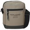 Pepe Jeans Waltford Beige Borsa a Tracolla Media 17x22x6 cm Poliestere with Dettagli in Pelle Sintetica di Joumma Bags