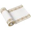PAW Decor Collection PAW Runner Tavola (40 x 2400 cm) I Perforato ogni 120 cm I Runner da Tavolo - Ornamento Classico, Oro I Tovaglia di Pasqua, Natale, Compleanno, Feste, Matrimonio, Battesimo I Colore: Golden ornament