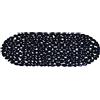 MSV - Tappetino da bagno in PVC con ciottoli - PVC 100% senza ftalati - 68 x 35 cm - Nero - Superficie antiscivolo per sicurezza e comfort - Facile da pulire