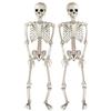 Jonami Decorazioni di Halloween Scheletri di Halloween Scheletro Realistico Posabile Interni Esterni Accessori Festa - 2 Pezzi 41cm