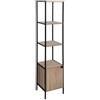 5FIVE Scaffale Aliaj, 35x35x176 cm, effetto rovere naturale, libreria scaffale, mobile contenitore