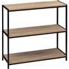 5FIVE Consolle Aliaj, 3 piani, 80x30x80 cm, mobile consolle, tavolo ingresso