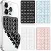 EJRUP 4 Pezzi Supporto a Ventosa per Cellulare in Silicone, Ventose in Silicone Antiscivolo Bifacciali, Supporto A Ventosa per Telefono,compatibile con Tutti i Modelli(Nero + Bianco + Azzurro + Rosa)