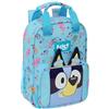 Safta BLUEY Zaino per Bambini con Manico, facile da pulire, perfetto per bambini di diverse età, comodo e versatile, qualità e resistenza, 20 x 8 x 28 cm, azzurro, blu cielo, Estándar, casual, Blu