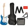 FENDER SQUIER AFFINITY STRATOCASTER HSS MN LPB PACK LAKE PLACID BLUE CHITARRA ELETTRICA AMPLIFICATORE TRACOLLA BORSA E ACCESSORI