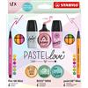 STABILO Pastellove Set - Set Creativo - Pack da 18-6 fineliner point 88, 6 pennarelli premium Pen 68, 6 evidenziatori Mini