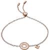 Emporio Armani Bracciale Per Le Donne, Lunghezza Interna: 160mm + 20mm, Dimensioni Ciondolo Rotondo: 13X13X2mm Bracciale In Oro Rosa E Argento, EG3458221, Bagliore di sole