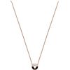 Emporio Armani Anello Per Donna Sentimental, Circonferenza Interna: 17mm / Misura Arco: 14X10mm Anello In Oro Rosa E Argento, EG3546221, Oro rosa e nero