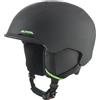 Alpina Casco da sci unisex per ragazzi BRIX JR, nero neon opaco, 51-55