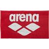 ARENA Pool Soft - Telo per piscina in cotone, unisex, adulti, 150 x 90 cm, colore rosso e bianco