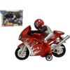 Generico Moto Giocattolo per Bambini Maxi Moto con Pilota con Movimento Frizione da Corsa Super Racing Motorcycle Motocicletta Stradale Bike Sportiva da Strada Giocattolo per Bambini, colori assortiti