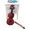 Mini Chitarra in Legno con Supporto, Decorazione Artigianale Fai da Te per Casa delle Bambole, Oggettistica Piccola per Collezione Strumenti Musicali