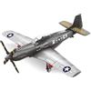 WANGE P-51 Mustang. Aereo da caccia monomotore a lungo raggio da assemblare con blocchi. Aereo in scala 1:26