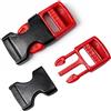 Ermenlifiqq 2 PCS Chiusura mentoniera di Alta qualità, Fibbia a Scatto di Ricambio per Cinturino Mento Casco, Sostituzione Rapida Senza Cucire, Parte in plastica Robusta per Casco Bici, Scooter